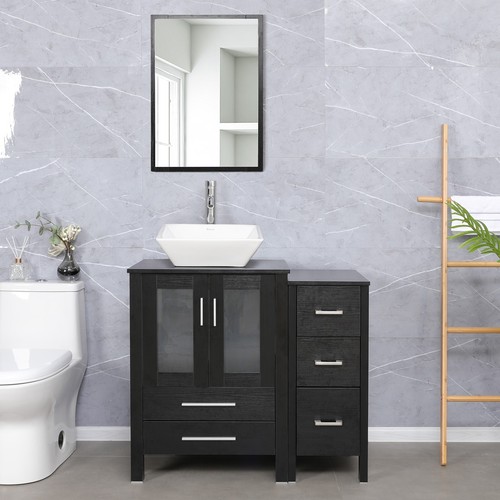 Mobile bagno nero con - mobile,