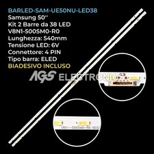 KIT 2 BARRE STRIP 38 LED TV