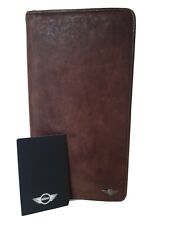 PORTAFOGLIO PORTADOCUMENTI PORTACARTE VERA PELLE CON CERNIERA MINI 22X12