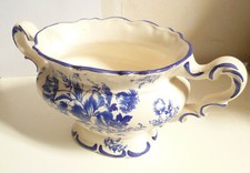 vecchia porcellana capodimonte  blu cobalto svuotatasche vaso no limoges