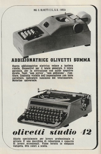 Pubblicita 1941 olivetti - pubblicita',