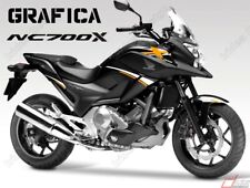 ADESIVI DECAL STICKERS PER HONDA NC700X NC 700 X CARENA GRAFICA BIANCO ARANCIO
