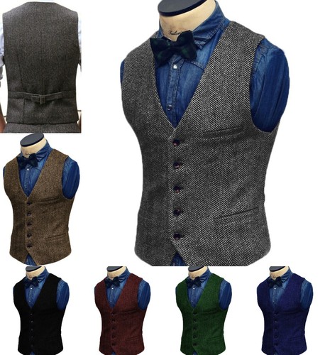 Uomo tweed gilet cappotto - uomo,