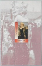 M2308 - ANGOLA, FOGLIO RICORDO: Cinema, Marilyn Monroe