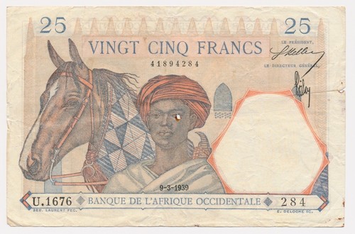 Banconota francese africa - banconota,