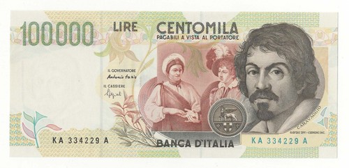 100000 lire caravaggio - 100000, ii°