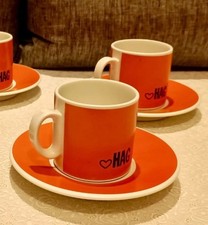 2 TAZZE GRANDI HAG decaffeinato caffè espresso con piattino