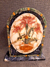 Orologio pietra da Tavolo h. 25cm lavorato a mano