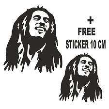 adesivo PRESPAZIATO  MUSICA  BOB MARLEY   + adesivo da 10 cm in omaggio