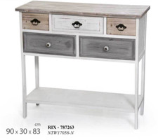 MOBILE CONSOLLE ANTICATO PORTOFINO LEGNO VINTAGE RETRò CLASSICO 90*30*h83CM