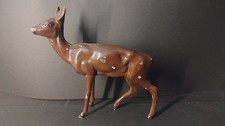 STATUETTA   STATUA CERBIATTO/CAPRIOLO IN METALLO DIPINTO