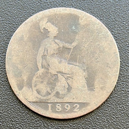 1892 victoria one penny bun - one,