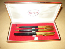 AURORA 88P SET PENNA STILOGRAFICA + BIRO + MATITA USATE NON PERFETTE USO RICAMBI
