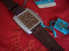 FANTASTICO CRONEL SWISS VINTAGE A CARICA MANUALE RETTANGOLARE BROWN - NUOVO