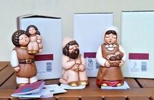 THUN PRESEPE GIUBILEO, VIANDANTE CON FAGOTTO,DONNA CESTA PANE,UOMO CON BAMBINA