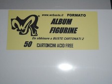 50 CARTONCINI WR 100% ACID FREE "ALBUM FIGURINE" 25,8x35 cm.