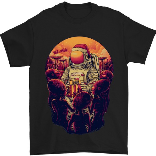 Spaceman santa maglietta - spaceman,