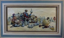 Herrmann von Point: "Venditore di ceramiche orientali" Ralismo, olio