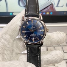 RARO orologio manuale uomo svizzero Roamer Brevete quadrante blu