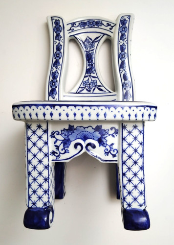 Sedia vintage porcellana blu - , e