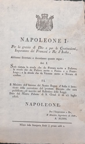 Napoleone riattamento - napoleone, i.