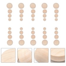  40pcs mezze palline in legno sfera di legno diviso incompiuto palle semplici