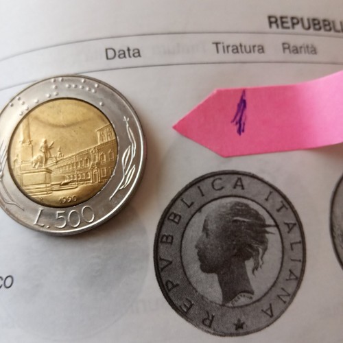 Moneta 500 lire del 1990 - da,