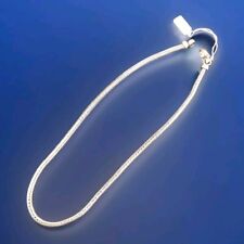 COLLANA ARGENTO MASSICCIO INDIANO COLLIER GIROCOLLO  SNAKE 46CM. X 0,5CM.  63GR.