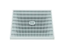 CHIUSINO GRIGLIATO PER POZZETTO - in PP copolimero grigio chiaro - cm.30x30