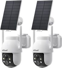 ieGeek 2 TELECAMERE - 2K Telecamera Wi-Fi Esterno Senza Fili a Batteria, 360°