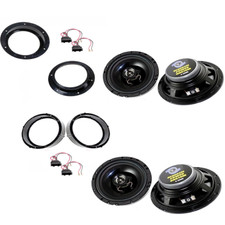 KIT 4 altoparlanti casse per VW Golf V New Beetle Cabrio con adattatori e suppor