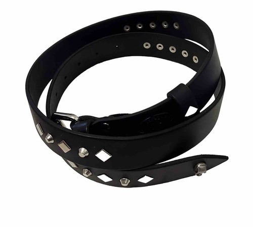 Cintura cuoio nero - cintura,