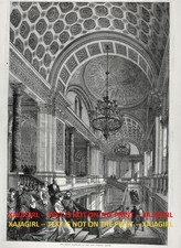 Inghilterra Foreign and Commonwealth Office Building FCO, enorme stampa antica 1860