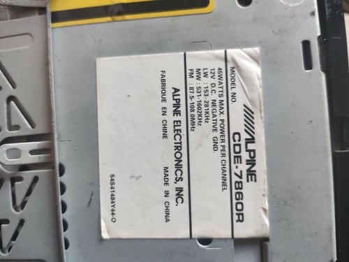 Alpine cde 7860r autoradio - alpine, cde-7860r