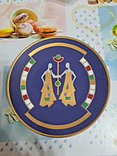 Piatto Ceramica Segni Zodiacali Sarti Sesto Fiorentino Oro 24 kt Gemelli