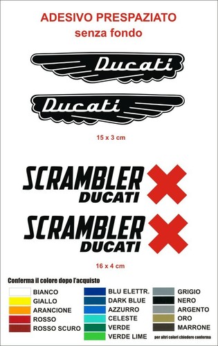 Adesivi ducati scrambler logo - adesivi,