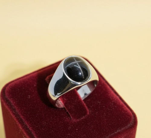 Anello stella zaffiro - , nero