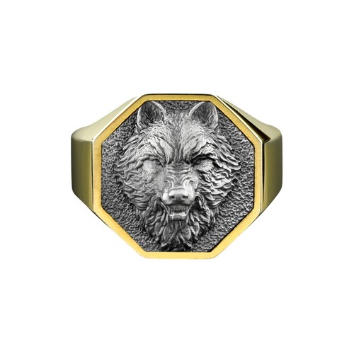 Anello argento testa - testa, di