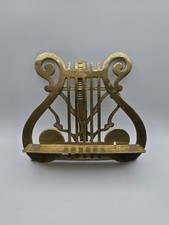 Porta spartiti vintage Penco ottone metallo lira a forma di arpa alto 11"/regolabile