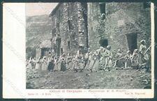 Frosinone Fiuggi Anticoli di Campagna Processione San Biagio cartolina JK5411