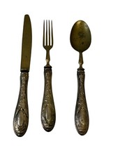 SOLINGEN ARGENTO 800 VINTAGE SET 3 PZ. POSATE DA DESSERT PRIMI 900