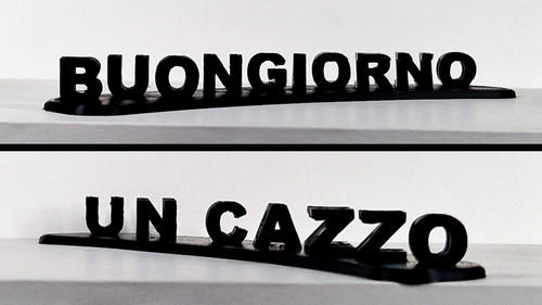 Buongiorno cazzo scritta - un, cazzo"