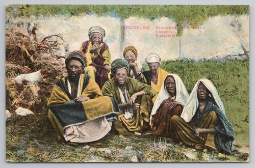 Jerusalem group lepers - group, of