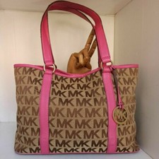 Michael Kors Tote Borsa Grande tela monogram e Pelle Donna shopping bag 