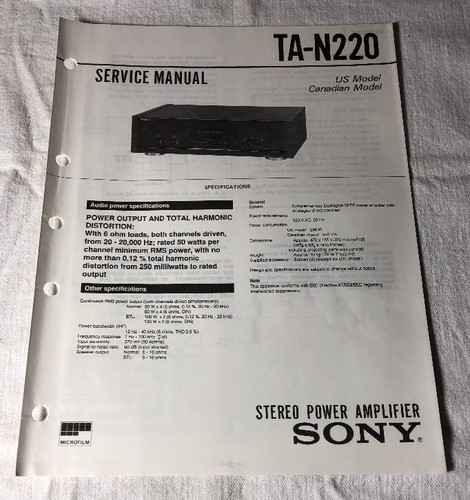 Sony n220 amplificatore - sony,