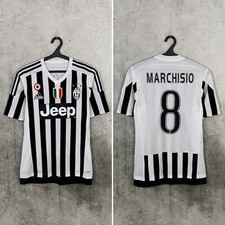 MAGLIA CALCIO JUVENTUS 2015/16 AUTENTICA HOME #8 MARCHISIO ADIDAS JERSEY TAGLIA M