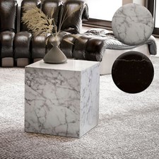 Tavolino da salotto FineBuy tavolino da divano MONOBLOC effetto marmo 40x40x45 cm tavolo soggiorno