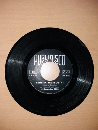 Disco vinile benito mussolini - vinile,