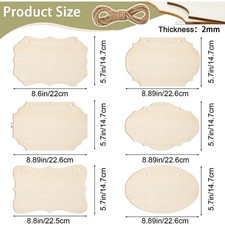 6 pezzi insegne in legno vuote