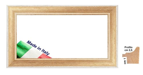 Cornice bianca oro in - ,